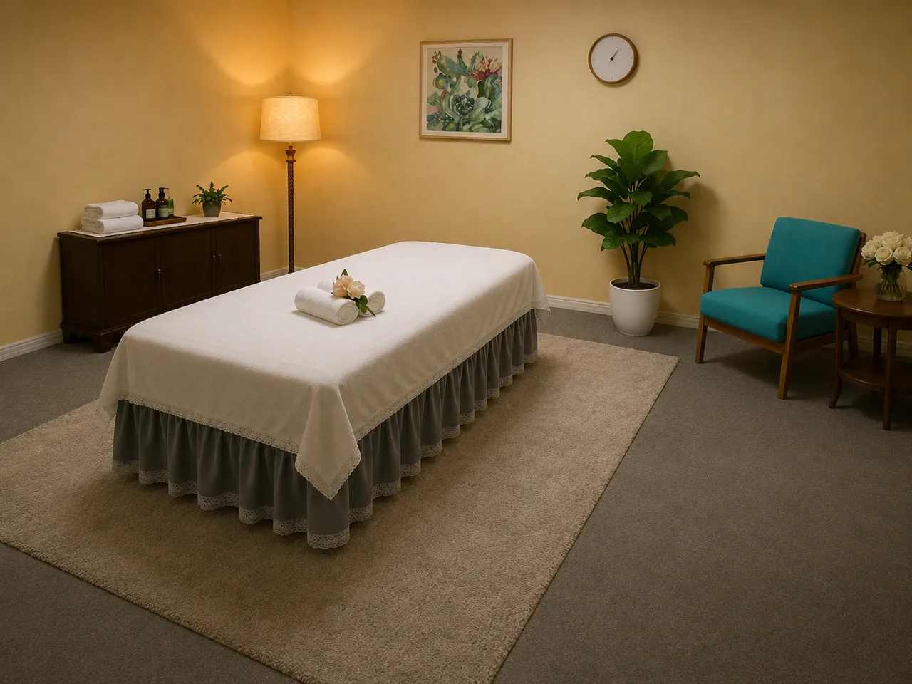 Comfortable, private massage room at Blue Bay Massage Spa near Goldenrod, FL