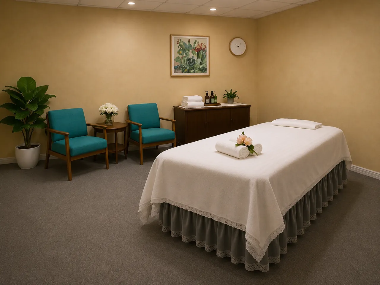 Comfortable, private massage room at Blue Bay Massage Spa near Casselberry, FL