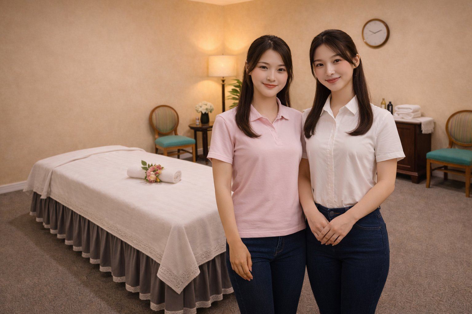 Two Blue Bay SPA therapists ready in a quiet treatment room — Winter Park FL