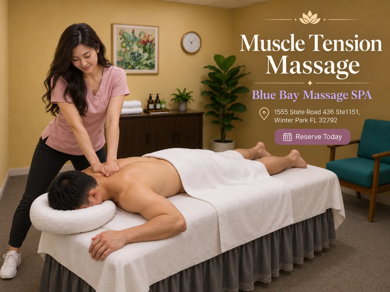 Muscle Tension Massage in Winter Park, FL at Blue Bay Massage Spa